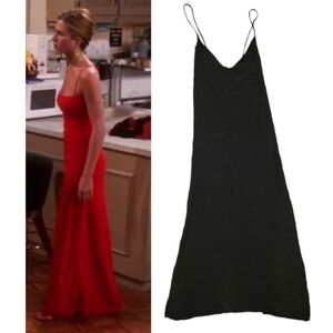*Aso Friends* MLM LABEL Mali Slip Dress Black Spaghetti Straps Women's Small